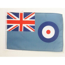 AZ FLAG RAF Ensign Flag 18'' x 12'' cords - Royal Air Force - British Armed Forces SMALL flags 30 x 45cm - Banner 18x12 in