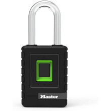 MASTER LOCK Cadeado biométrico de alta segurança [à prova d'água] [Impressão digital e código de emergência direcional] 4901EURDLHCC