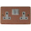 Rose Gold Double Socket (White Switch) - CRG10W 1