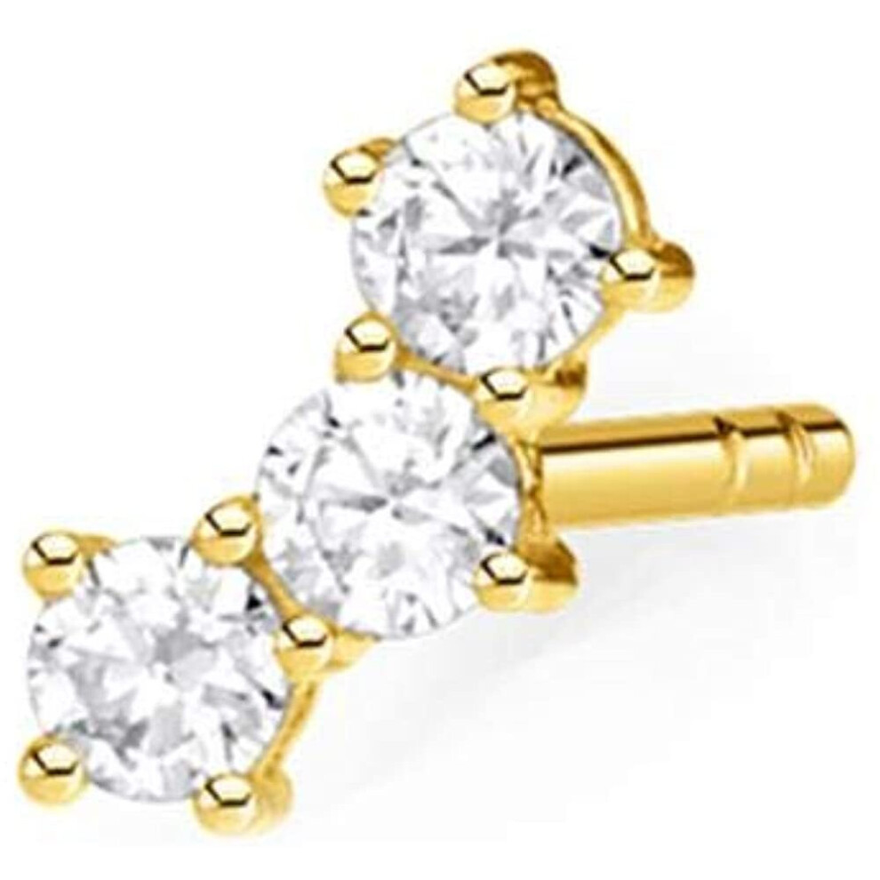 Thomas Sabo Women's Single Stud Earrings Stones Gold 925 Sterling Silver