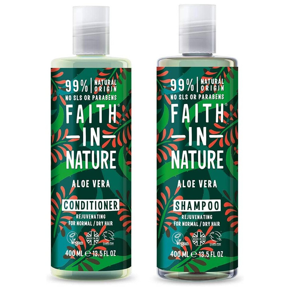 Faith In Nature Aloe Vera Shampoo 400ml & Conditioner 400ml Duo