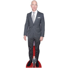 Star Cutouts Ltd CS864 Jeff Bezos Buisnessman Lifesize Cardboard Cutout with Free Mini Standee, Multicolour