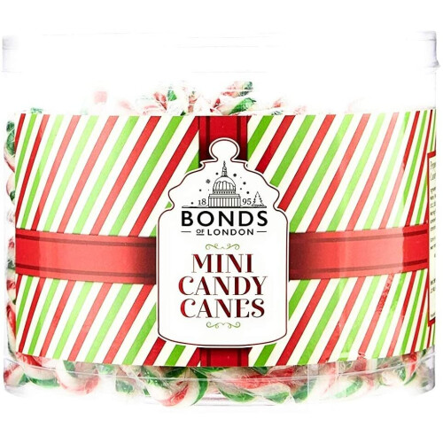 Mini Peppermint Candy Canes- Tub of 250 Pack