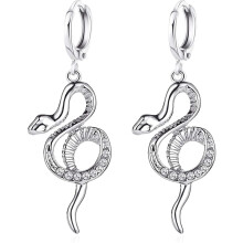 HMOOY Snake Earrings, Snake Drop Dangle Earrings Gold Huggie Small Hoop Earrings with Charm Silver Punk Snake Stud Earrings Animal Jewelry for Women