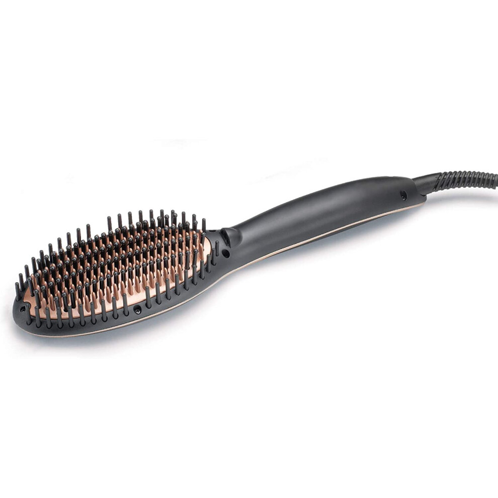 Diva Pro Styling Precious Metals Straight & Smooth Brush Rose Gold - Brush and Straightener combined PRO203