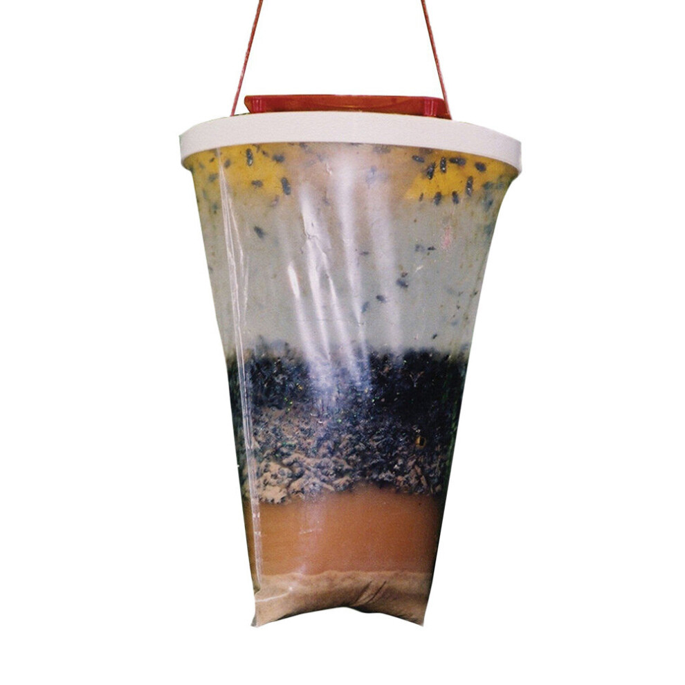 2X Fly Bag Trap Red Top Catcher Kills 20,000 Flies, Insect Pests