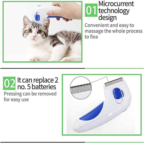 Flea Electric Pet Cat Dog Safe Flea Comb Kills Fleas Pet 2