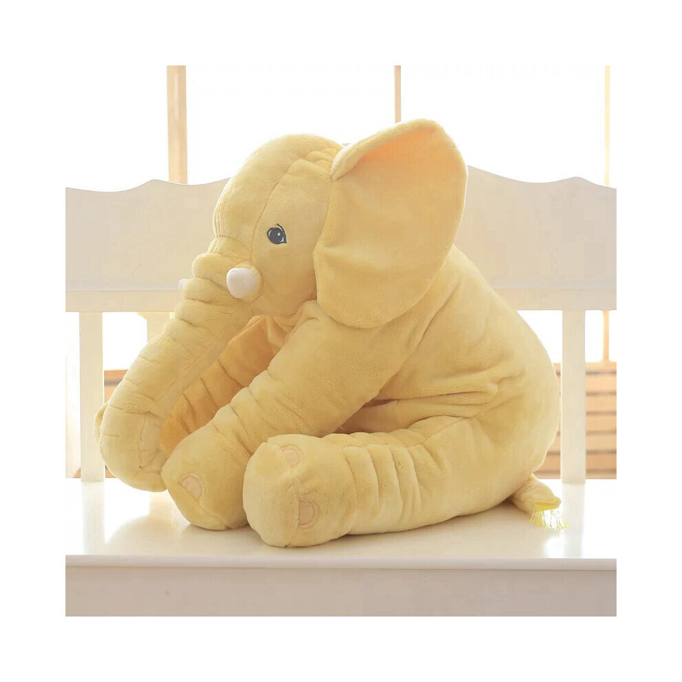 Keluofu (Yellow, 30Cm) Plush Elephant Doll Toy Children Sleeping Back Cushion Cute Stuffed Elephant Baby Accompany Doll