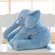 (blue, 30CM) Plush Elephant Doll Toy Children Sleeping Back Cushion Cute Stuffed Elephant Baby Accompany Doll