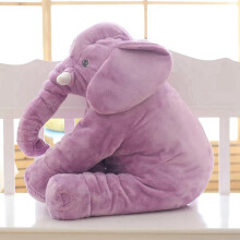(Purple, 30CM) Plush Elephant Doll Toy Children Sleeping Back Cushion Cute Stuffed Elephant Baby Accompany Doll