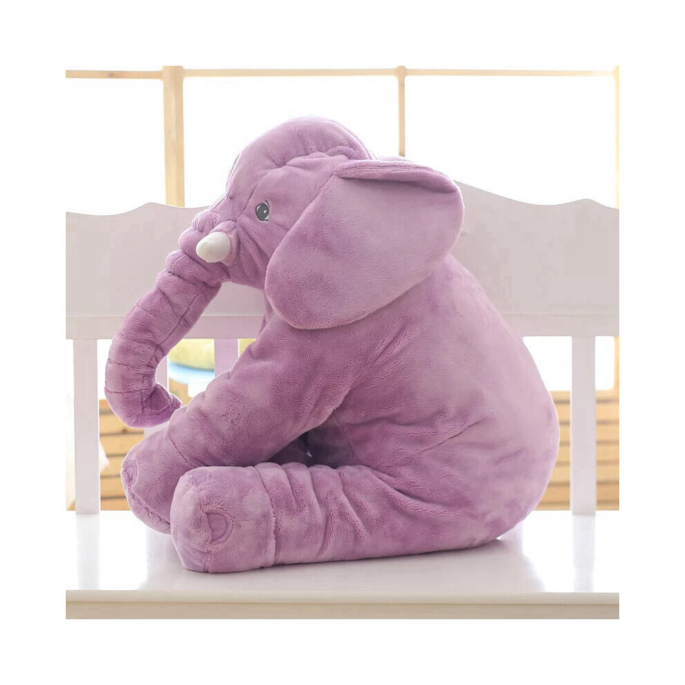 Keluofu (Purple, 30Cm) Plush Elephant Doll Toy Children Sleeping Back Cushion Cute Stuffed Elephant Baby Accompany Doll