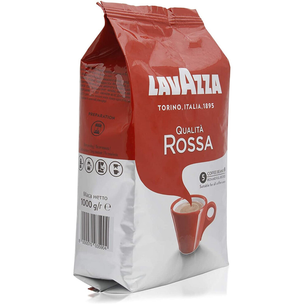 Lavazza Qualita Rossa Coffee Beans 1kg (3 Bags)