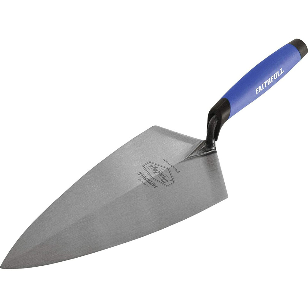 Faithfull FAIPTFBT10P Prestige One Piece Forged Philadelphia Pattern Brick Trowel 250 mm (10 Inch)