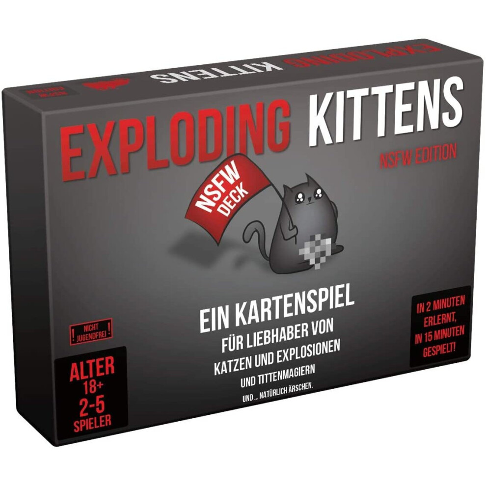 Asmodee Exploding Kittens NSFW Edition, Party Game, Card Game, German