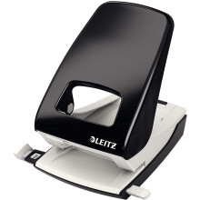 Leitz Hole Punch, 40 Sheets, Guide Bar with Format Markings, Metal, NeXXt Range, 51380095 - Black