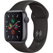 Apple Watch Series 5 40mm (GPS) - Space Grey Aluminium Case with Black Sport Band (Renewed) - Refurbished