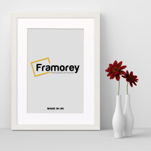(50x70CM Pic (60x80CM Frame)) White Picture Frame Photo Frames With White Mount Wall Art Hanging Frame Home Decor Frame
