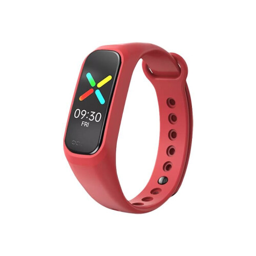 (Red) OPPO Band Smart Bracelet Soft Sports Silicone Strap Replacement Wristband