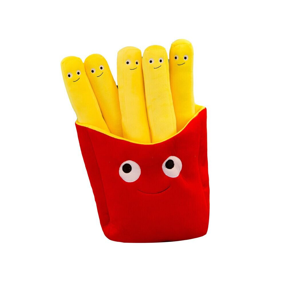 (French Fries, 30cm/11.8in) Cartoon Plush Cute French Fries Soft Toys Cuddly Pizza Pillow Cushion Kids Gifts