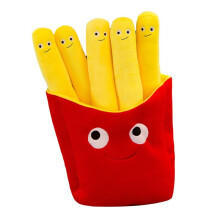 (French Fries, 40cm/15.7in) Cartoon Plush Cute French Fries Soft Toys Cuddly Pizza Pillow Cushion Kids Gifts