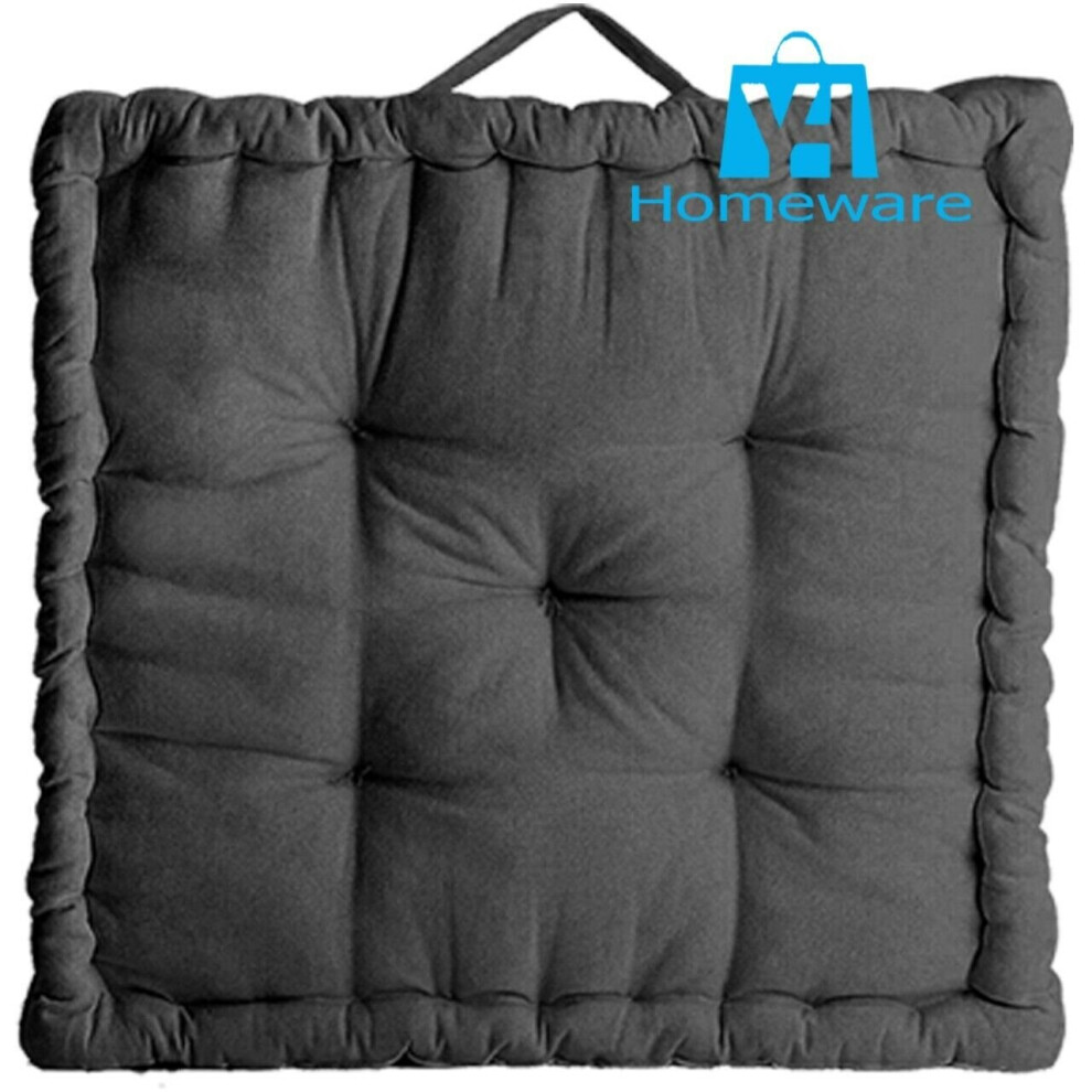 (Charcoal 2 Cushions) 4" Booster Seat Cushions Adults Soft Chunky Dinning Home Garden Armchair Chair