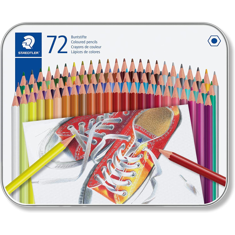 Staedtler 175 M72 Coloured Pencils, Assorted Colour, Pack Of 72