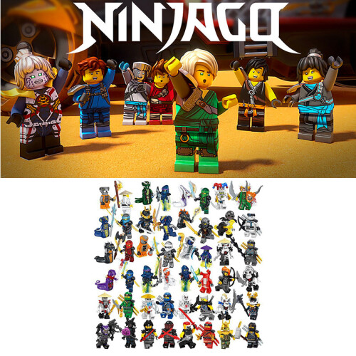 48pcs/Set Ninjago Mini Figure Kai Jay Ninja Building Blocks Toys 2