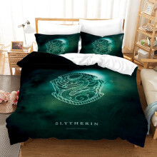 (19, Single-135x200cm) Harry Potter Hogwarts School Of Witchcraft Single Double 3D Duvet Cover Set