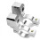 Create Idea Universal Motorcycle Handlebar Mirror Mount 10Mm-7/8 Aluminum Clamp Chrome 1
