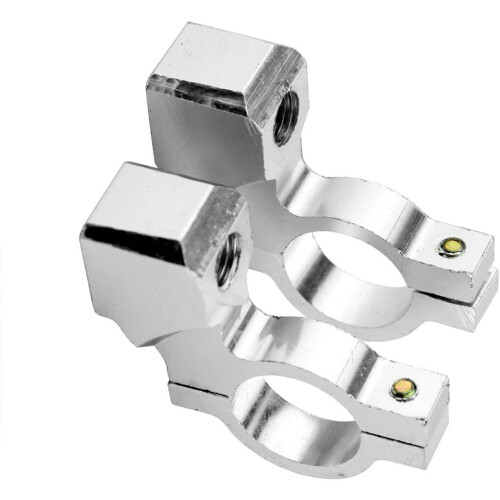 Create Idea Universal Motorcycle Handlebar Mirror Mount 10Mm-7/8 Aluminum Clamp Chrome