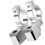 Create Idea Universal Motorcycle Handlebar Mirror Mount 10Mm-7/8 Aluminum Clamp Chrome 6