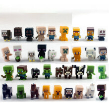 (A-36PCS) 36PCS Minecraft Toy Building Block Series Creeper Ender Dragon Peripheral Toy Ornaments