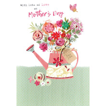 Mother's Day Card With Lots Of Love Embellished Hand-Finished Cards