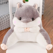 (Grey) Hamster Lounger Back Pillow Bed Rest Support Office Home Seat Backrest