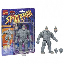 Figurine d'action Spider-Man Marvel Legends 6 pouces Rhino rétro, comprend 3 accessoires