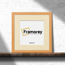 (Beech With Ivory Mount, 14x14 Pic (16x16 Frame)) Square Size Beech Picture Frame Photo Frames With Multicolored Mount Flat Wooden Poster Frames