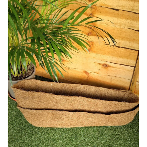 2 Natural Coco Wall Trough Liner Liner For 30 Inch Wall Basket 1