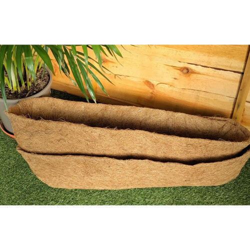 2 Natural Coco Wall Trough Liner Liner For 30 Inch Wall Basket 2