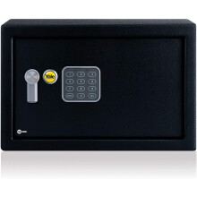 Yale YEC/200/DB1 Small Alarmed Value Safe, 130 db built in Alarm, Steel Construction, Steel Locking Bolts, Emergency Overide Key, Wall and Floor