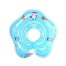 (Blue) Floating Water Tub Inflatable Ring Circle Baby Swimming Pool Bath Shower Neck