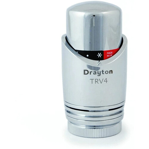 Drayton Drayton TRV4 Thermostatic Valve, Head Only, Chrome & White 1