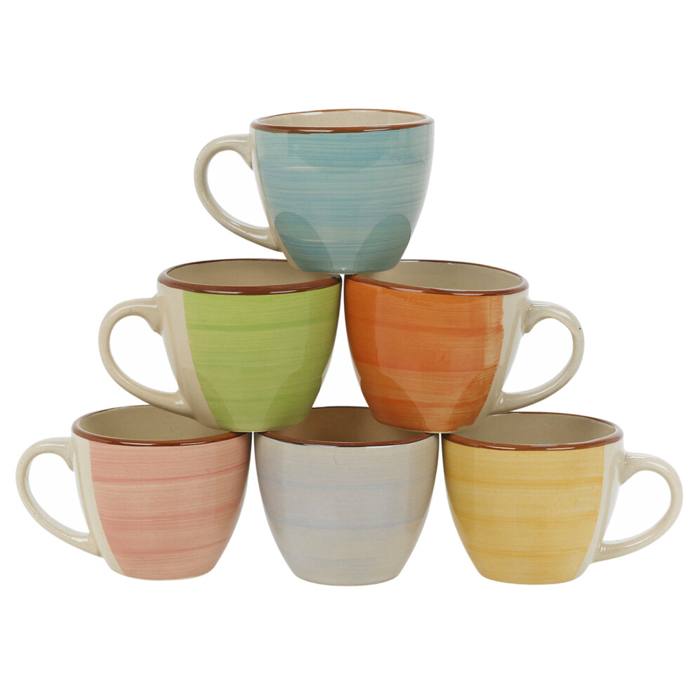 6 PCS Brushstroke Espresso Coffee Cups Set 90ml