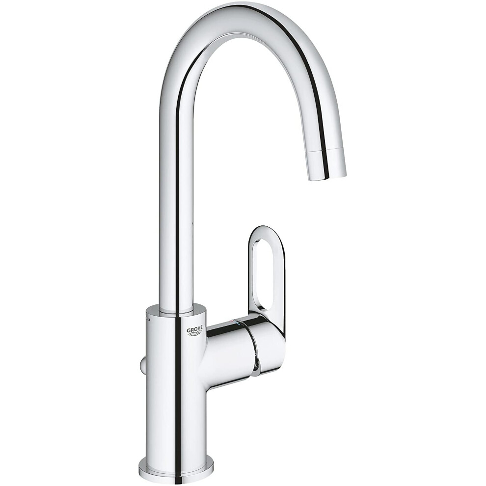 Grohe BauLoop 23763000 Washbasin Mixer Tap L-Size with Pull Rod, Large