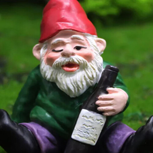 Set of 4 Miniature Drunk Garden Gnomes 1