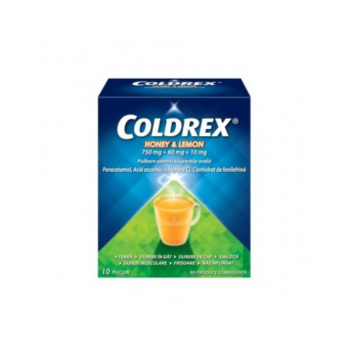 Coldrex honey and lemon, 10 sachets, Gsk