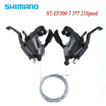 Shimano ST-EF500 MTB GEAR Shifter/Brake Lever 3 x 7 Speed Set Black V-Brake