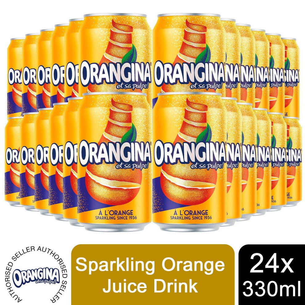 Orangina Sparkling Fruit Drink 6 x 330ml, Pack of 4 