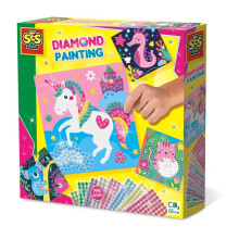 SES CREATIVE - Mosaico di Diamanti - Animali felici - Attività creative per bambini