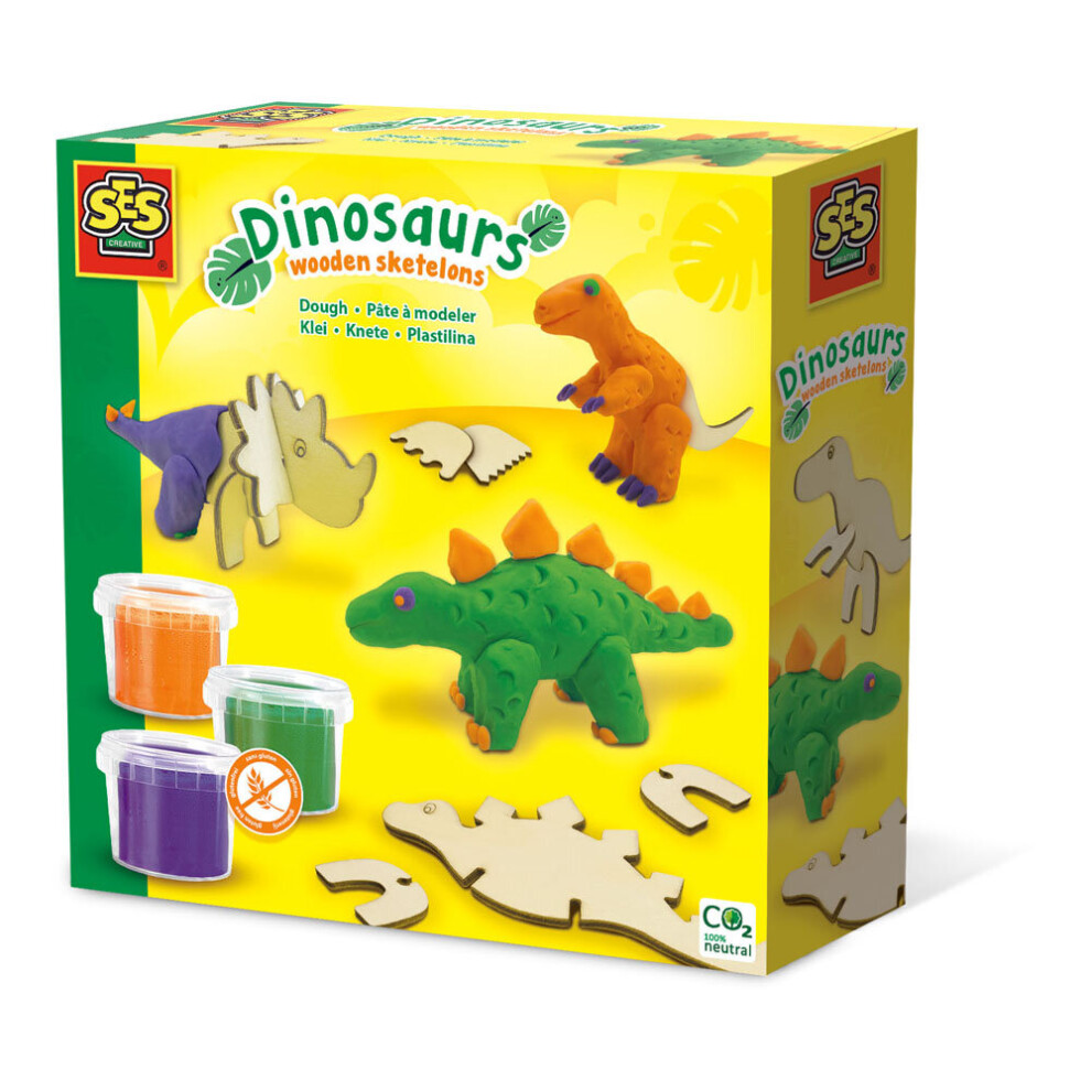 Ses Creative Dinosaurs Wooden Skeletons Dough Set (00418)
