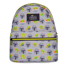 STAR WARS The Mandalorian The Child Grogu and Din Djarin All-over Print Children's Mini Backpack (BP027084STW)